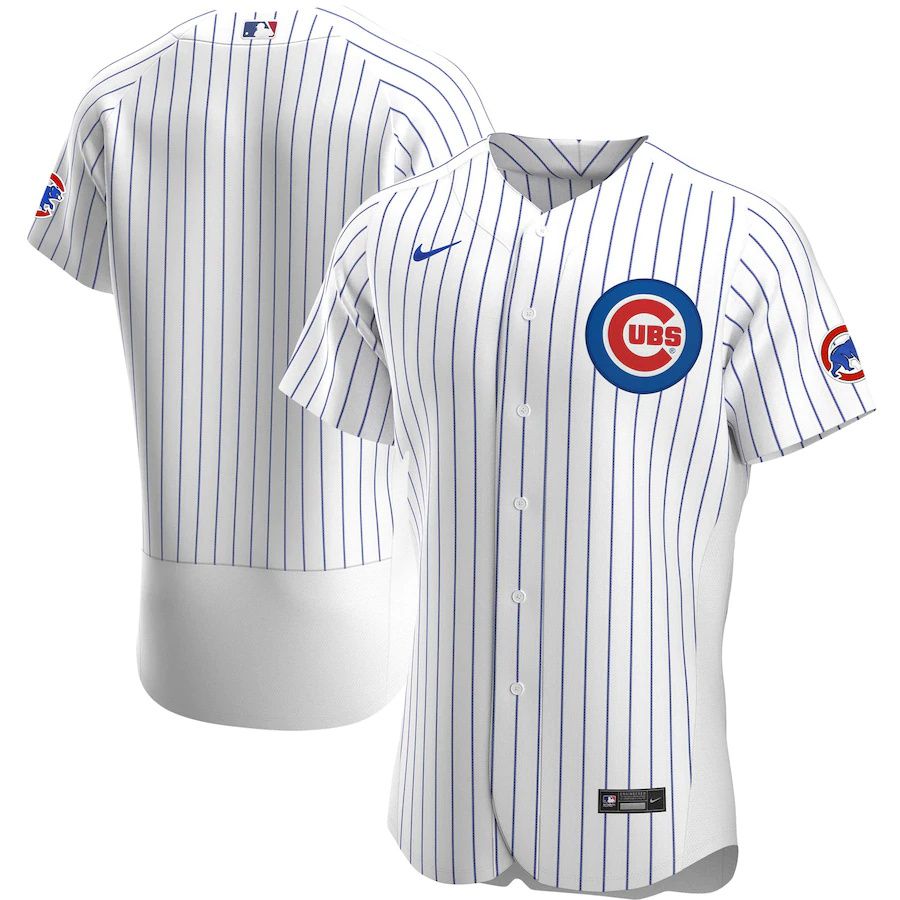 Mens Chicago Cubs Nike White Home Authentic Team MLB Jerseys